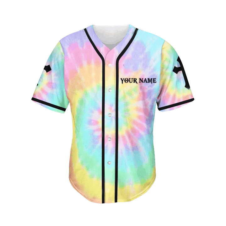 Personalized Jesus Baseball Jersey - Cross, Colorful Baseball Jersey - Gift For Christians - Way Maker, Miracle Worker Custom Baseball Jersey