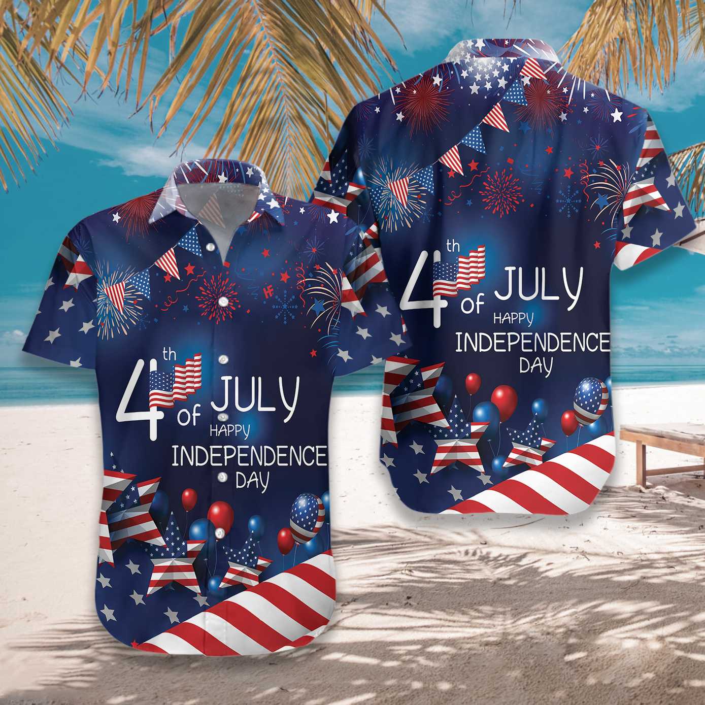 4th July Happy Independence Day US Flag Hawaiian Shirt, 4th Of July America Flag Aloha Shirt For Men, Perfect Gift For Patriots, Friends, Husband, Boyfriend, Family