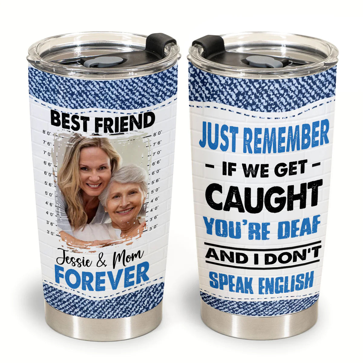 Best Personalized Mother's Day Gifts Tumbler - Custom Gift For Mother's Day, Presents for Mom - Best Friend Forever - Custom Photo Gifts