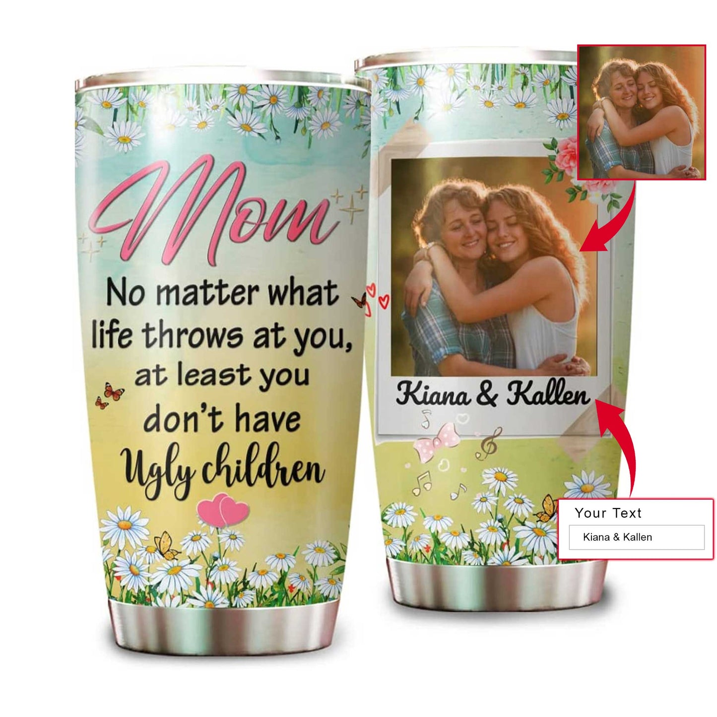 Personalized Mother's Day Gift Tumbler - Custom Gift For Mother's Day, Presents for Mom - No Matter What Tumbler