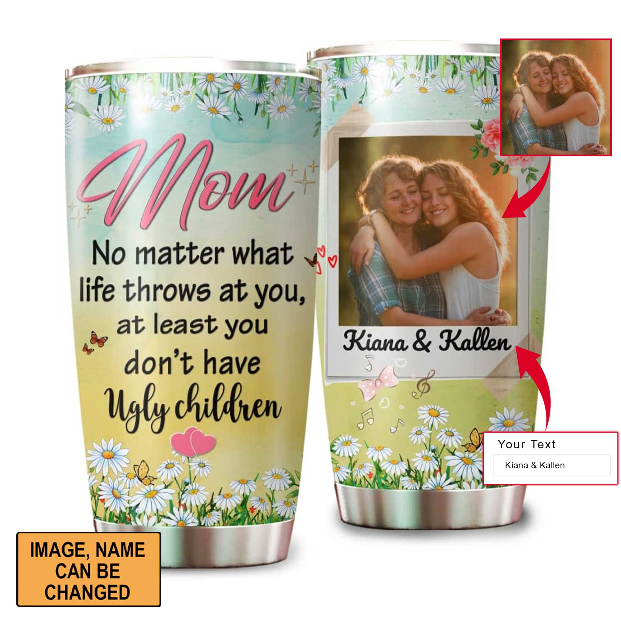 Personalized Mother's Day Gift Tumbler - Custom Gift For Mother's Day, Presents for Mom - No Matter What Tumbler