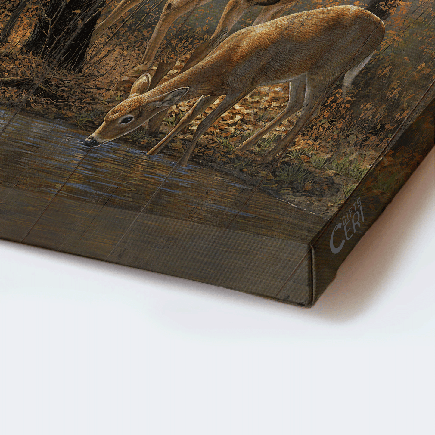 Family Portrait Canvas - Beautiful autumn forest, Deer drawing Portrait Canvas - Gift For Family Member - Home is wherever I'm with you