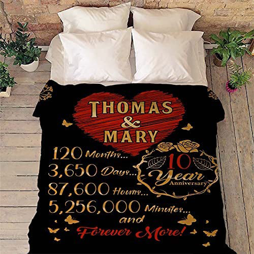 Gift For Couple Blanket - Personalized Couples Blanket To Husband Wife, Unique Couple Wedding Valentine Day Birthday Christmas Gift - Forever More Couple Blanket