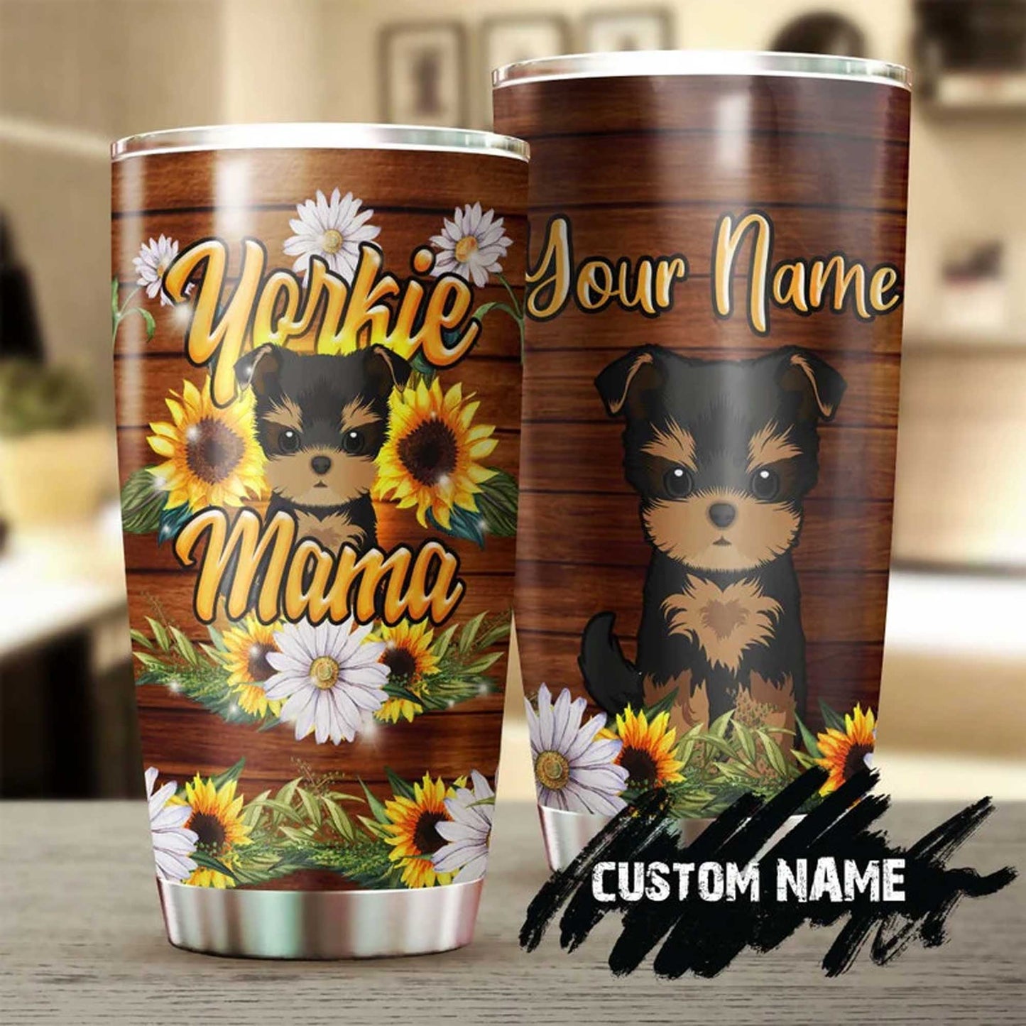 Yorkshire Personalized Mother's Day Gift Tumbler - Custom Gift For Mother's Day, Yorkie Mom, Dog Lovers - Yorkshire Mama Tiny Yorkie Tumbler