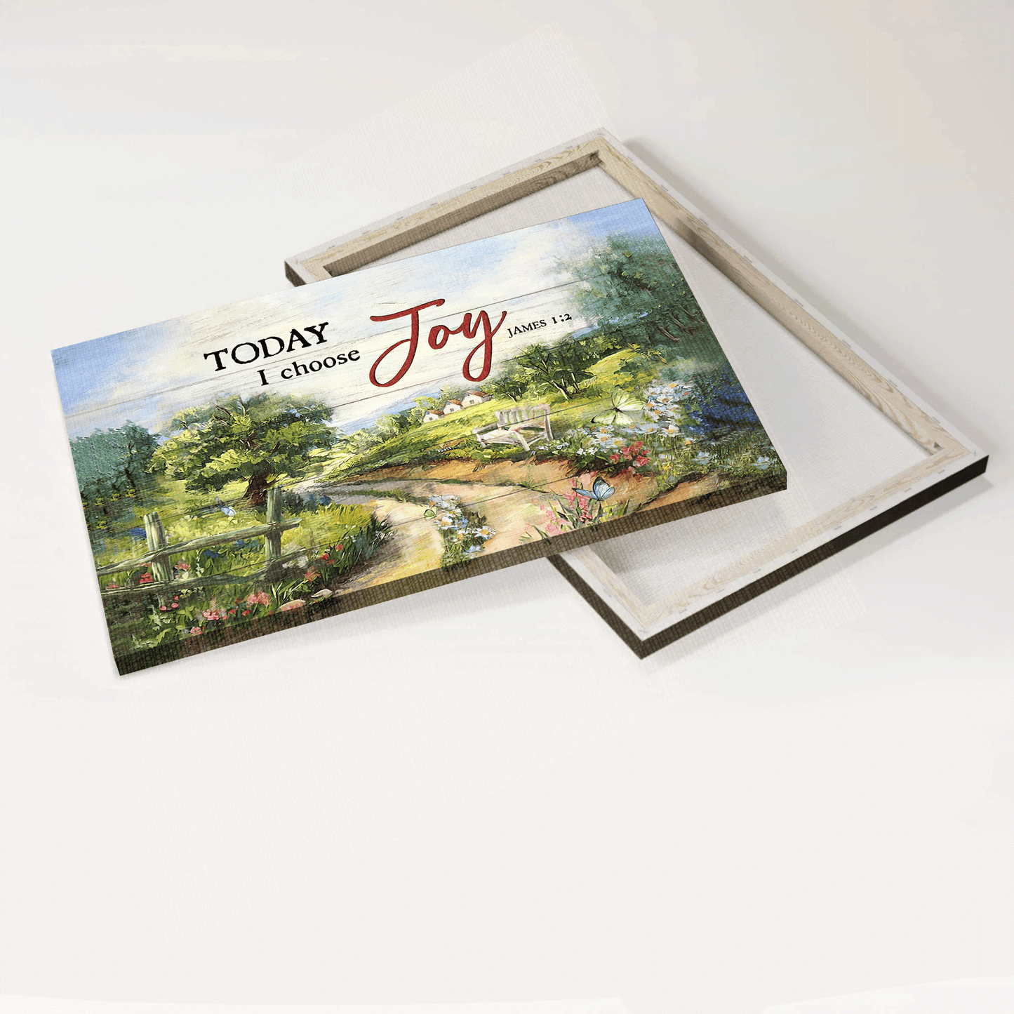 Farm Landscape Canvas - Beautiful countryside, Butterfly Landscape Canvas - Gift For Farmer - Today I choose joy