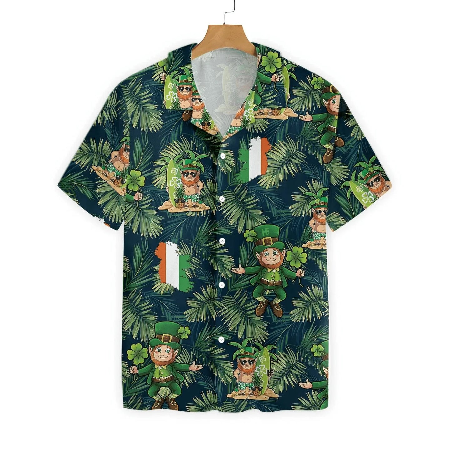 Irish Pride Happy St Patricks Day Hawaiian Shirt, Tropical Patrick's Day Aloha Shirt - Summer Gift For Men, Women