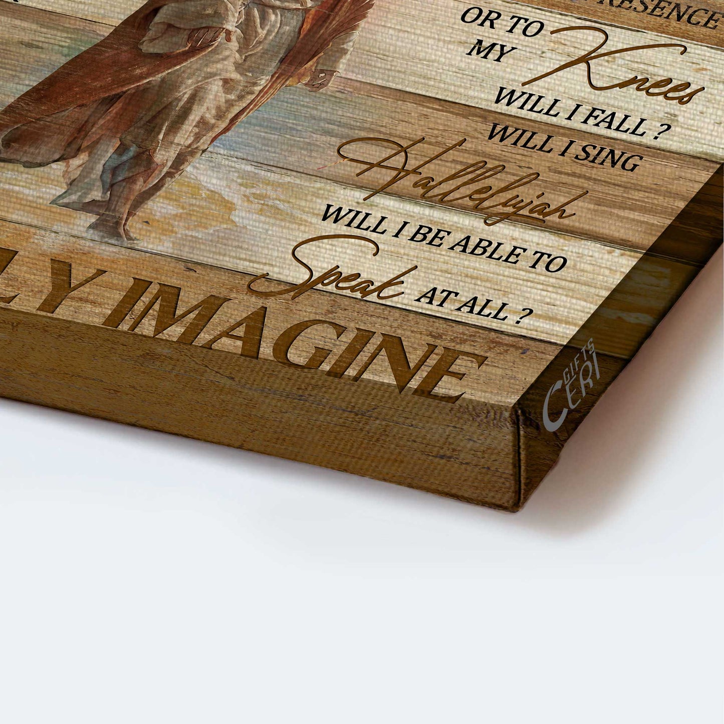 Jesus Landscape Canvas- Abstract Jesus Drawing, Religious Song, Inspirational Quotes Landscape Canvas- Gift For Religious Christian- I Can Only Imagine