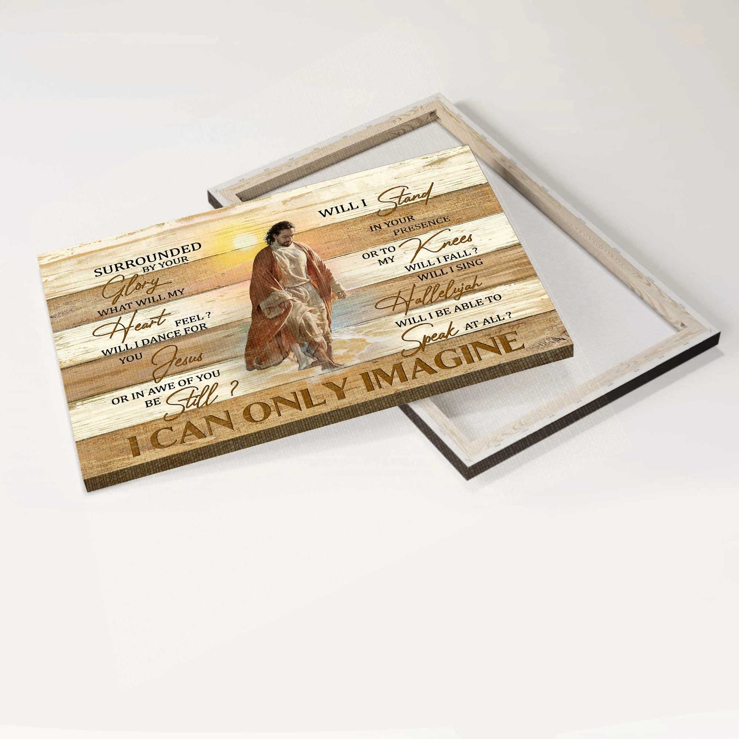 Jesus Landscape Canvas- Abstract Jesus Drawing, Religious Song, Inspirational Quotes Landscape Canvas- Gift For Religious Christian- I Can Only Imagine