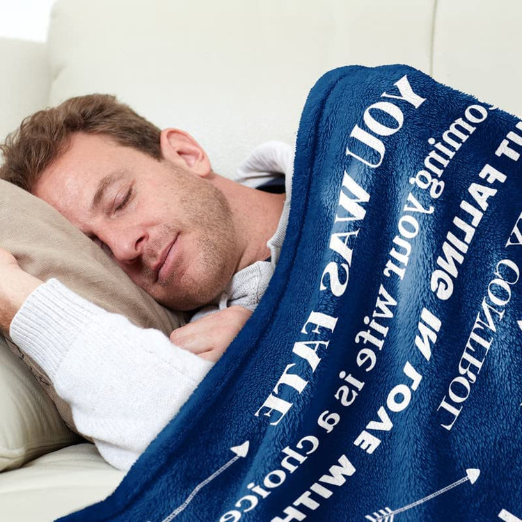 Valentine Gifts For Husband From Wife, Romantic Husband Birthday Gift From Wife To My Husband Blanket, Anniversary Valentines Gifts For Husband