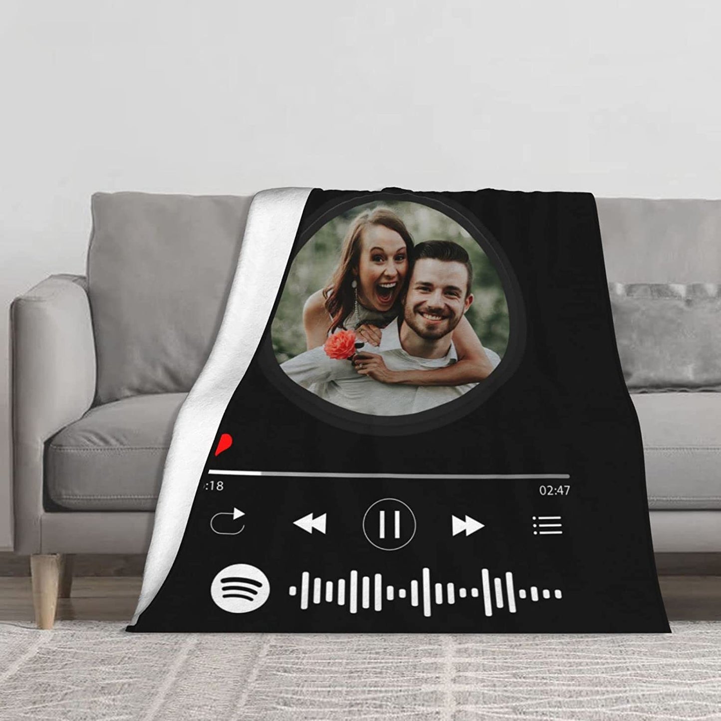Personalized Valentine's Gift For Couple, Gift For Valentine's Day, Custom Blankets Using Couple Image, Friends, Birthday Valentines Gifts