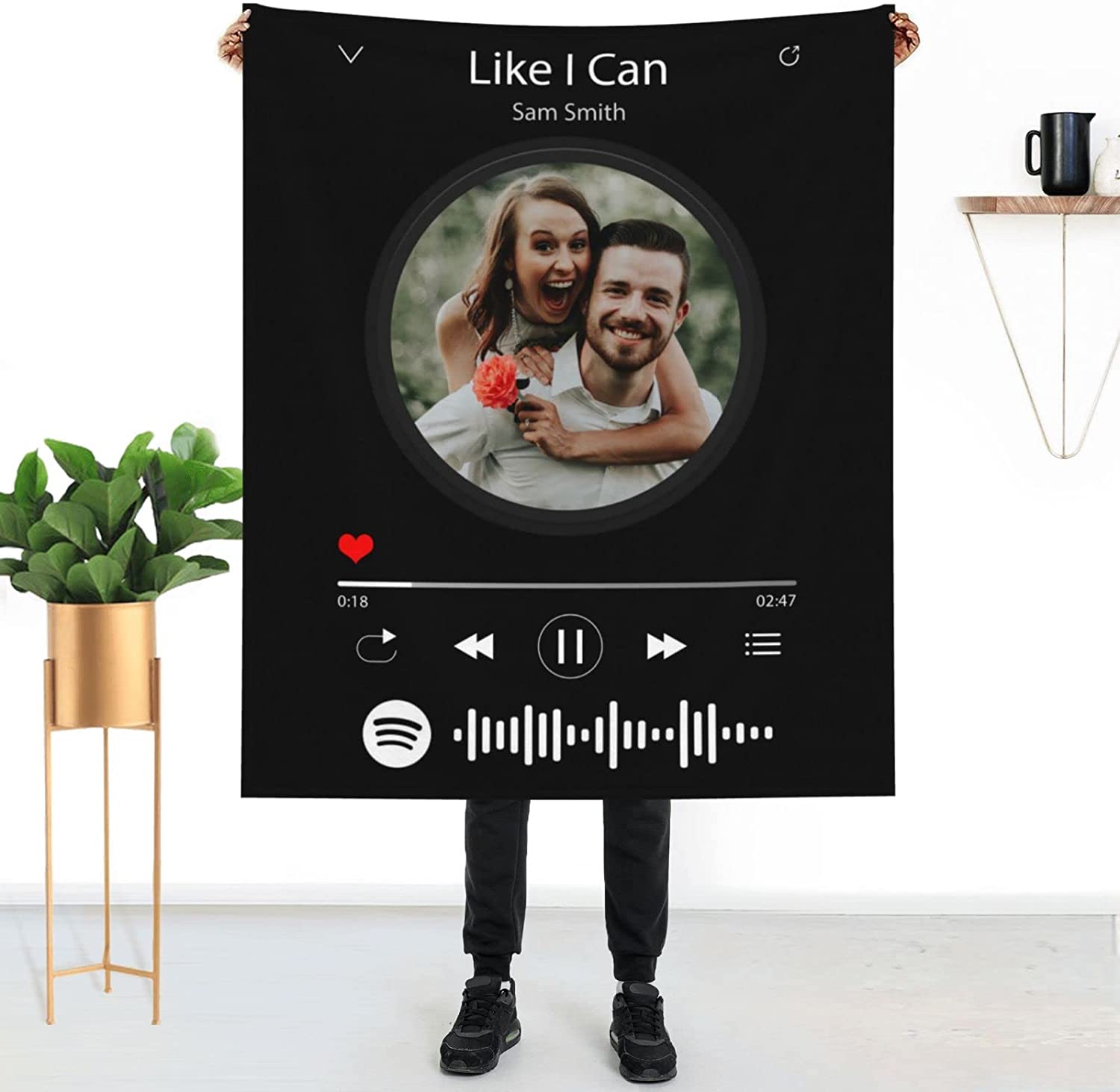 Personalized Valentine's Gift For Couple, Gift For Valentine's Day, Custom Blankets Using Couple Image, Friends, Birthday Valentines Gifts