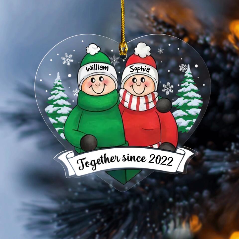 Couple - Personalized Custom Shaped Acrylic Ornament - We Are Together - Christmas Gift For Couple, Spouse, Lover, Husband, Wife, Boyfriend, Girlfriend