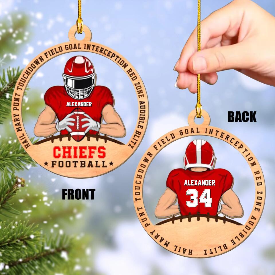 Personalized Ornament Gift For Football Player - Custom Ornaments Gift For Football Lovers - Ornament Football Team