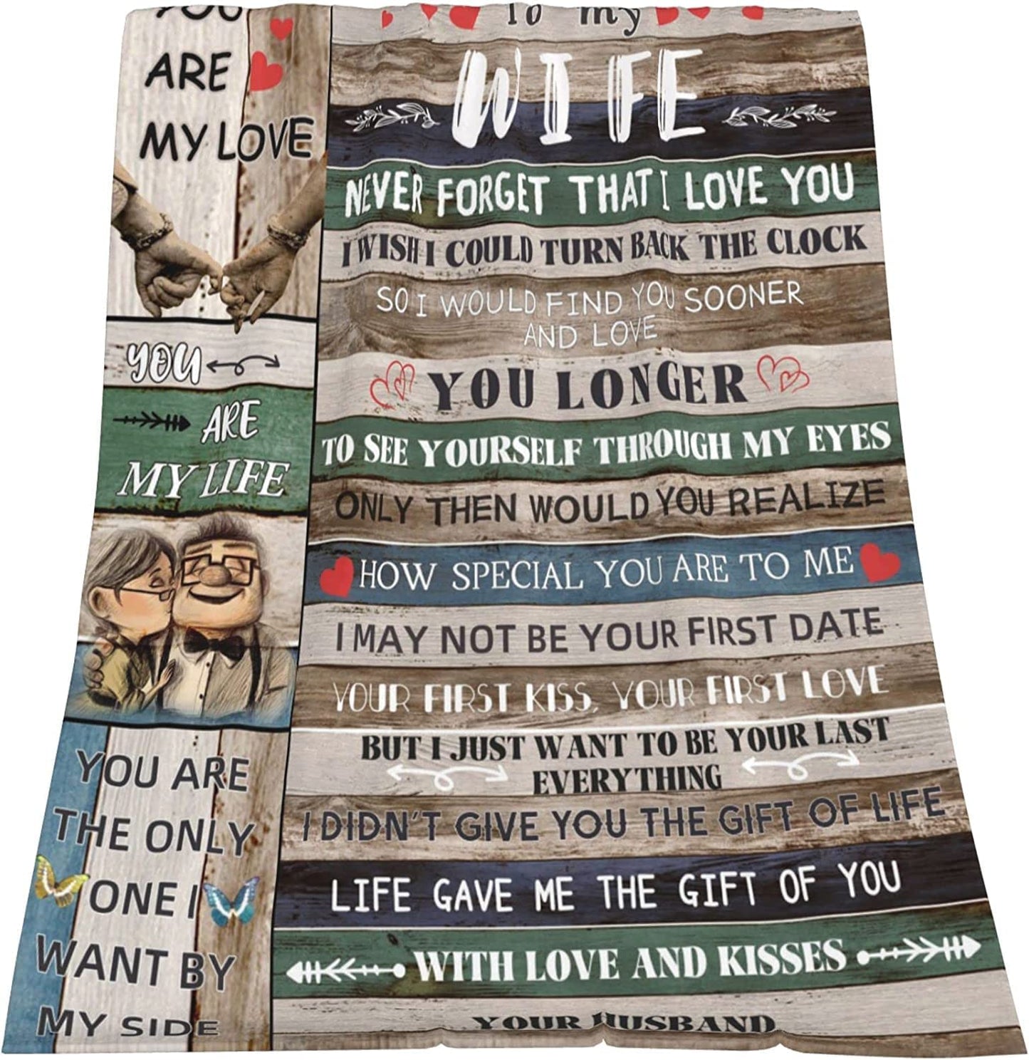 Gift For Wife Blanket - To My Wife, Couples Blanket - Romantic Gift For Wife From Husband, Birthday, Christmas, Valentines, Anniversary Blanket - You Are My Love Blanket