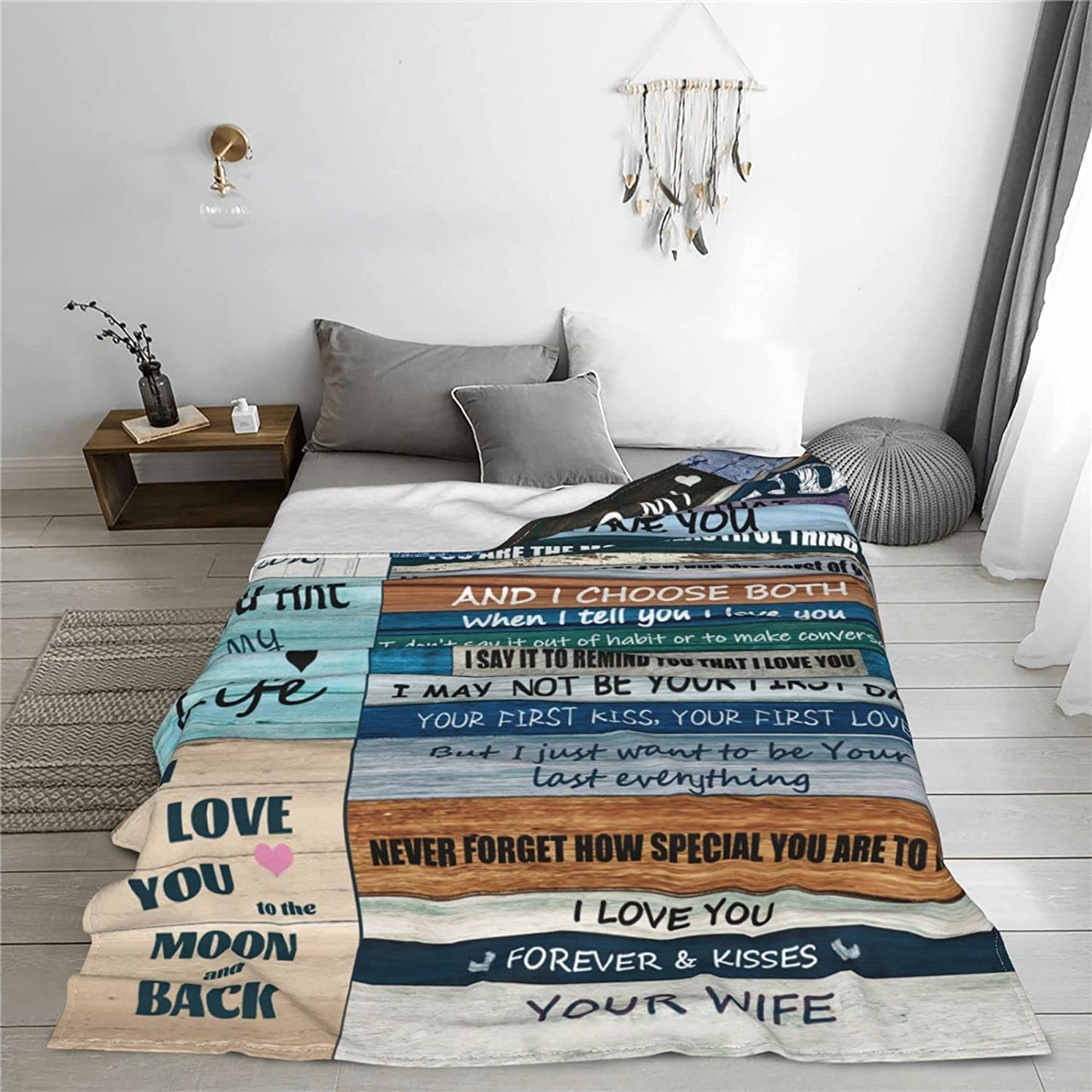 Gifts For Husband Blanket - I LoveYou, To My Husband Blanket - Gift From Wife Anniversary, Valentines, Fathers Day, Christmas, Birthday Blanket