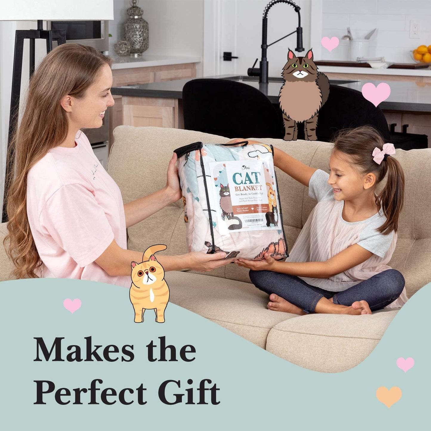 Gifts for Cat Lovers - 28 Cute Cat Companions Blanket, Gift for Cat Lovers, Valentine's Gift, Gift for Her Him, Soft Cat Lover Throw Blanket - The Most Beloved Cat