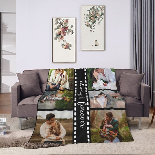 Personalized Couple Blanket - Custom Romantic Gift For Couple, Lover, Husband, Wife, Newlyweds, Birthday, Anniversary Wedding, Christmas, Valentine's Day Blanket