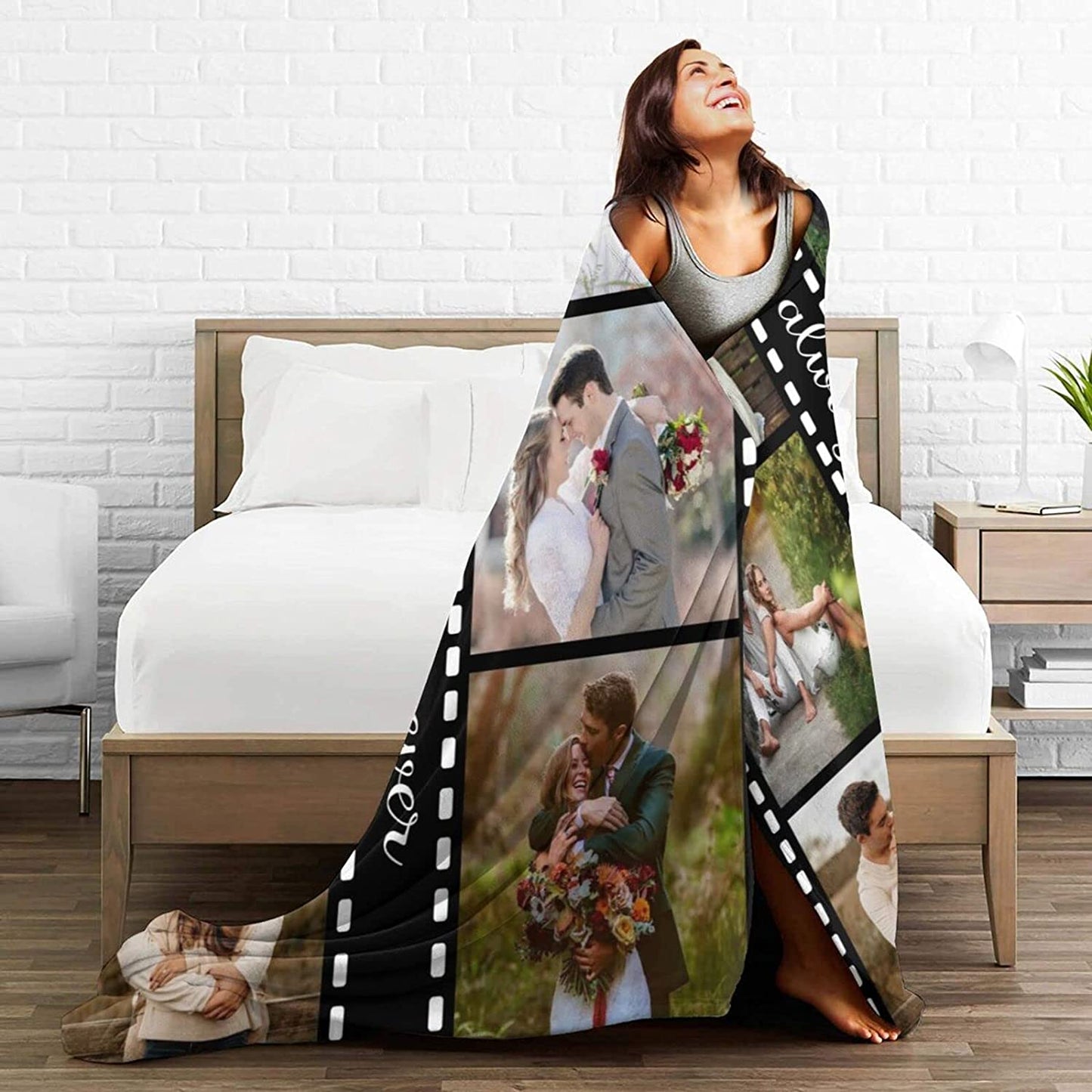 Personalized Couple Blanket - Custom Romantic Gift For Couple, Lover, Husband, Wife, Newlyweds, Birthday, Anniversary Wedding, Christmas, Valentine's Day Blanket