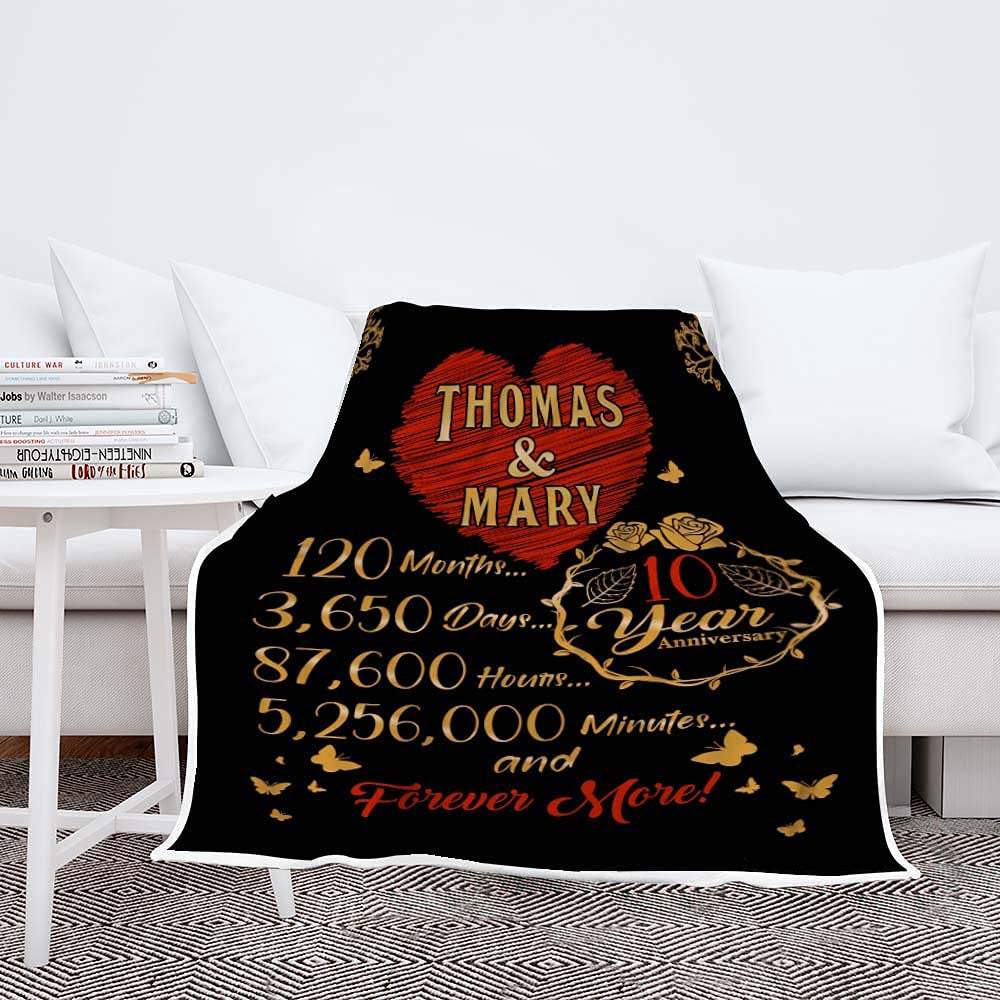 Gift For Couple Blanket - Personalized Couples Blanket To Husband Wife, Unique Couple Wedding Valentine Day Birthday Christmas Gift - Forever More Couple Blanket