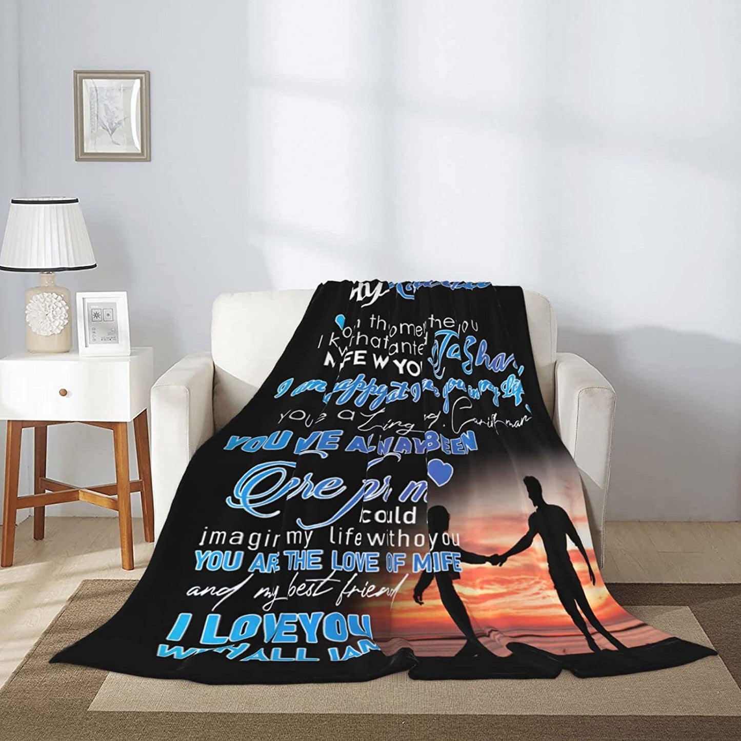 Valentine's Day Gift For Husband, Father's Day Gift For Husband, Gift To My Husband Blanket From Wife, You Are My Life Throws Blanket For Best Husband Birthdays, Wedding Anniversary Gifts For Him