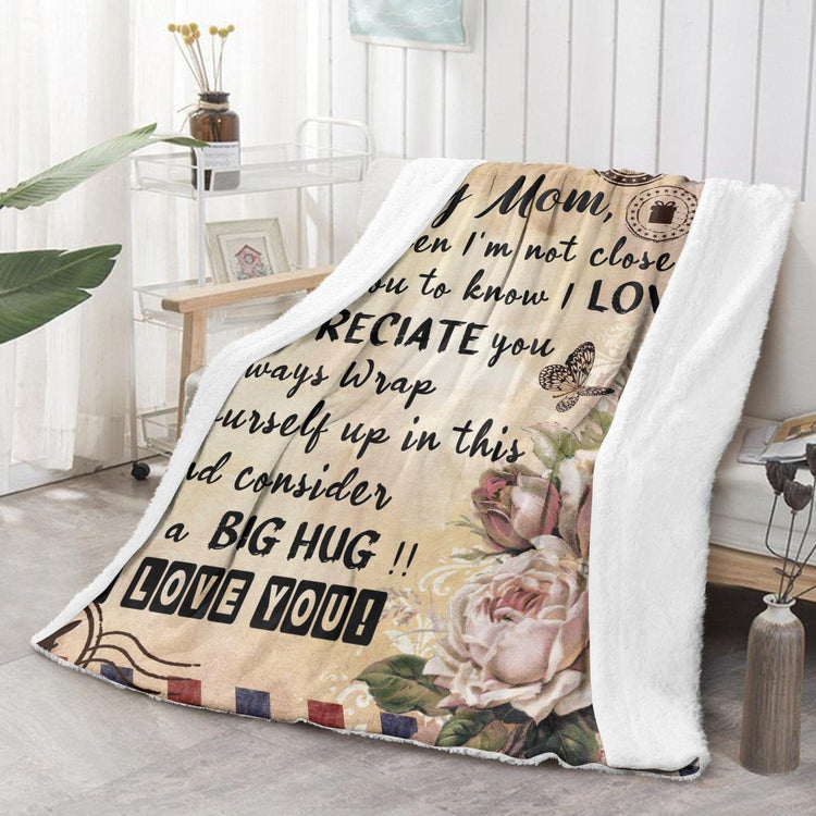 Mother's Day Blanket, Mother's Day Custom Gift From Son Daughter Kid, I love You Mom Blanket, To My Mom Blanket