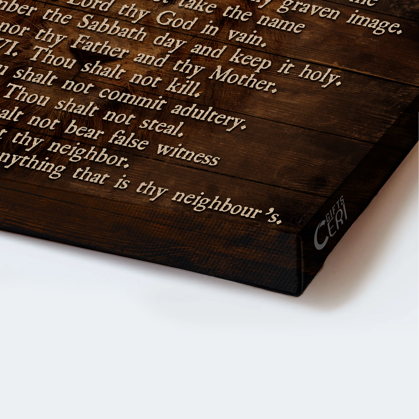 God Landscape Canvas, Christian Wall Art - Jesus, Faith, God Canvas Wall Decor Gift For Christian - God's Ten Commandments Landscape Canvas.