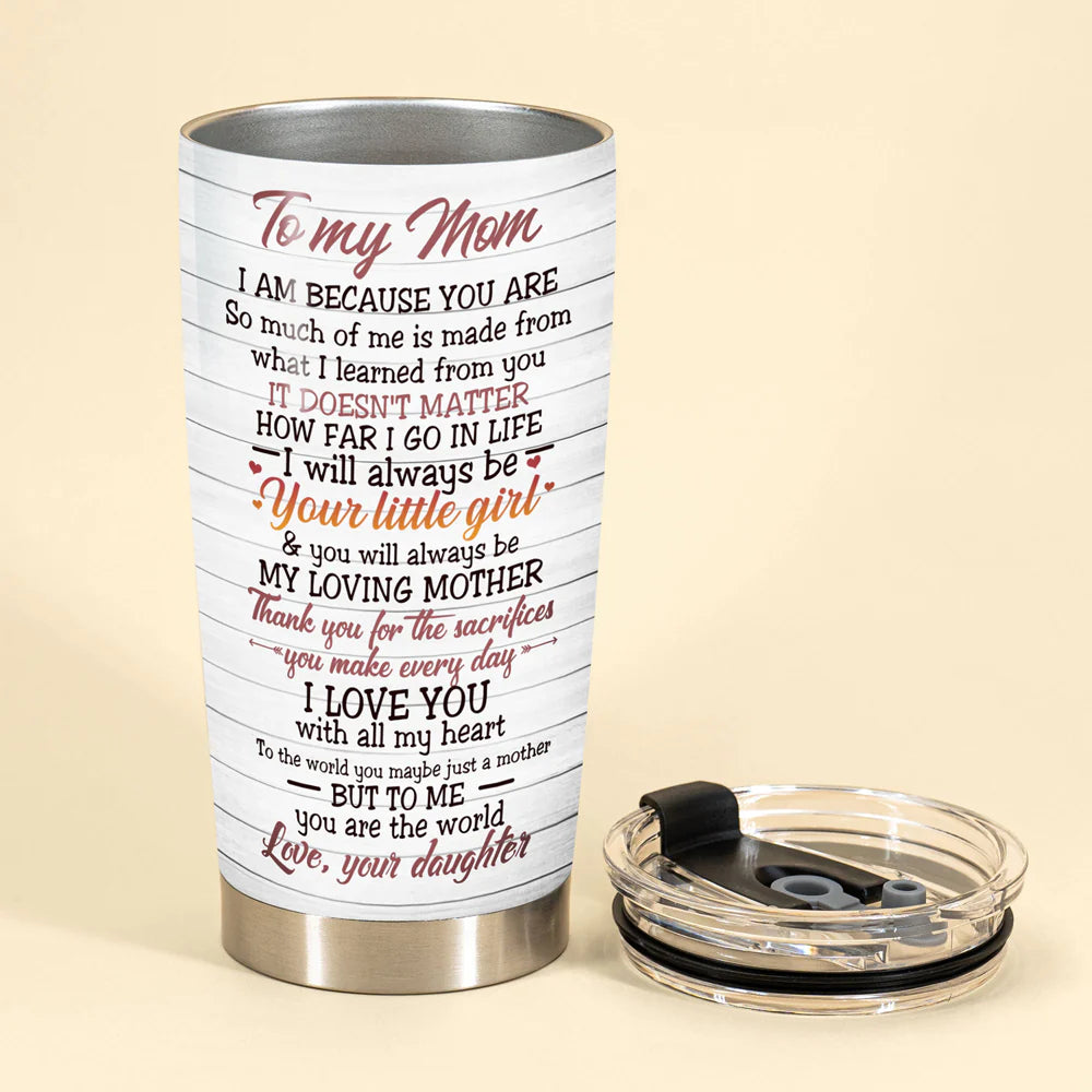 Best Personalized Mother's Day Gifts Tumbler - Custom Gift For Mother's Day, Presents for Mom - Mother And Daughter Forever Linked Together Tumbler