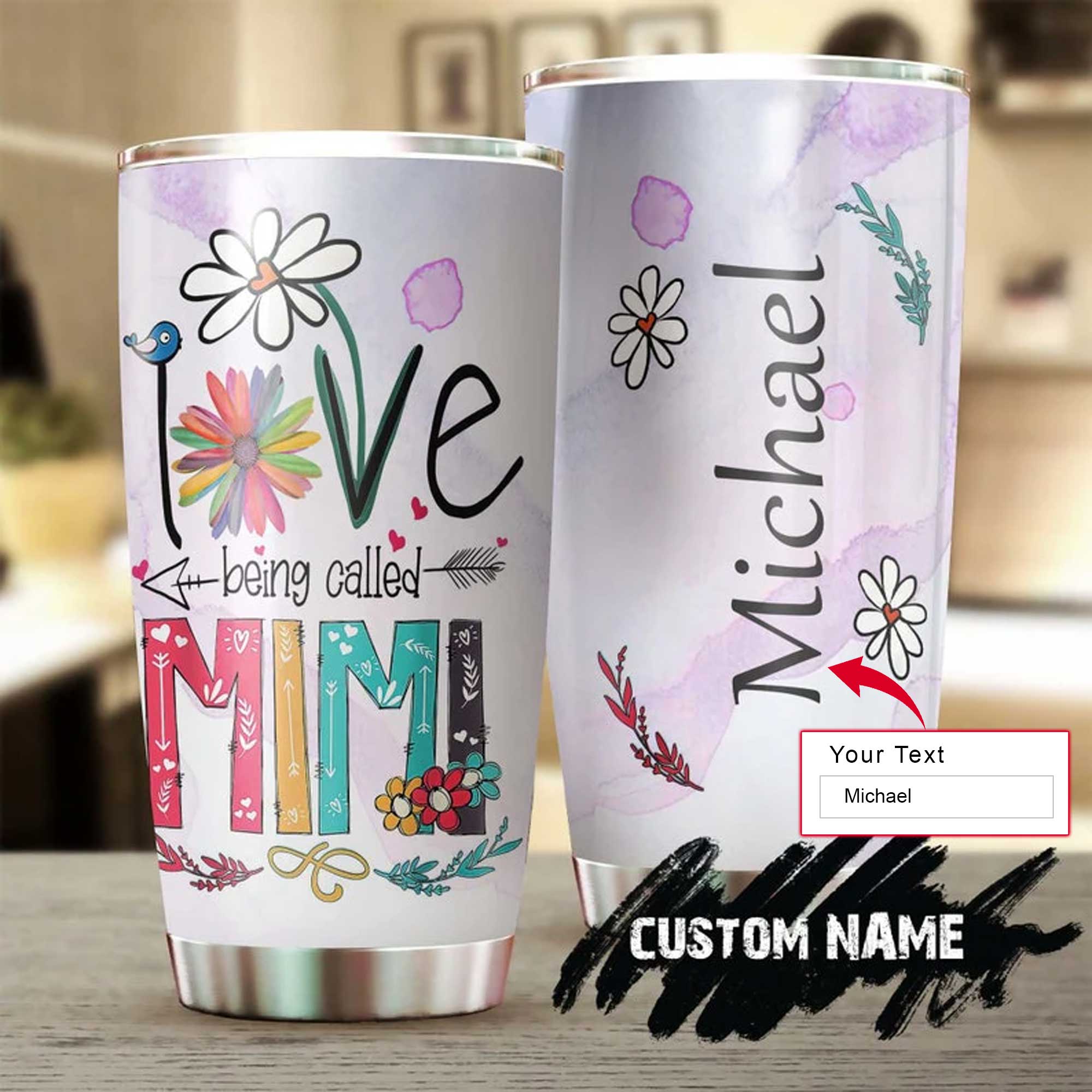 Personalized Mother's Day Gift Tumbler - Custom Gift For Mother's Day, Presents for Mom - Mom Mimi Love Being Called Mimi Tumbler