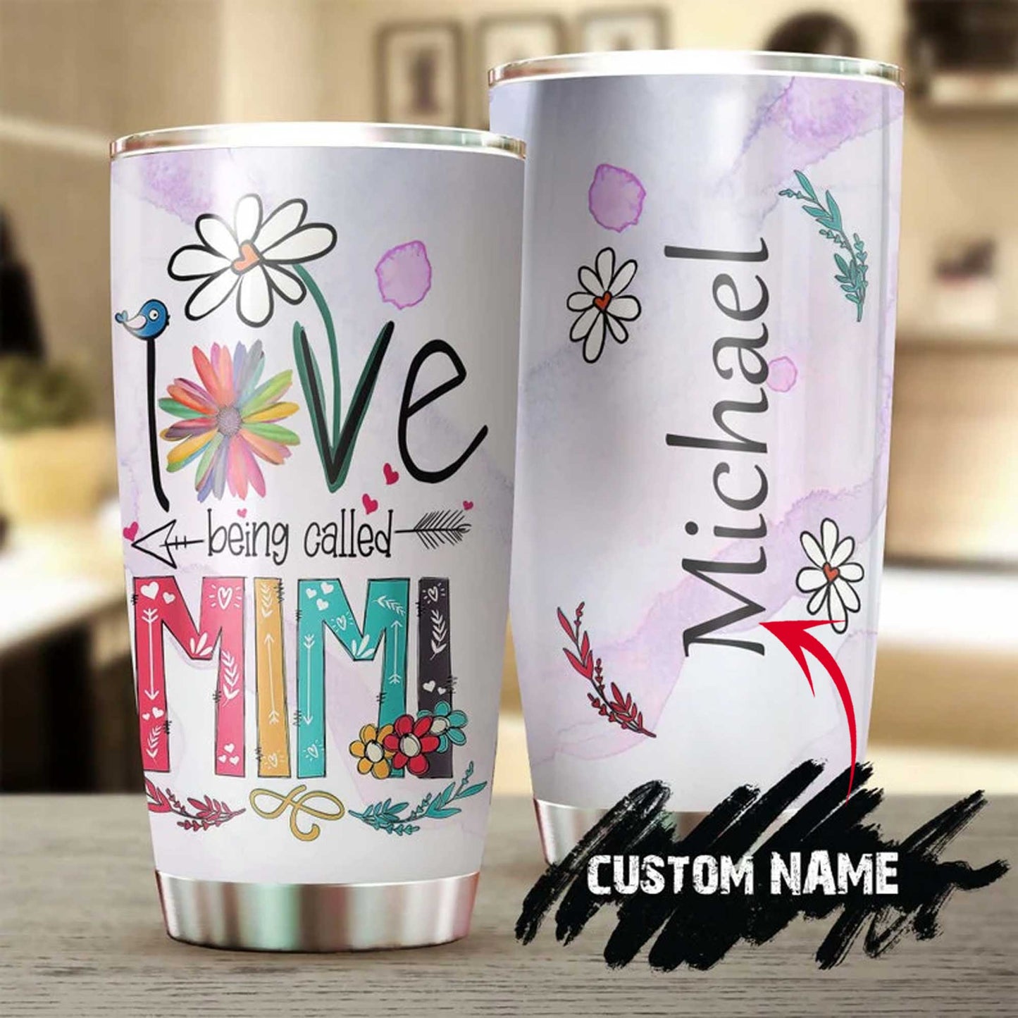 Personalized Mother's Day Gift Tumbler - Custom Gift For Mother's Day, Presents for Mom - Mom Mimi Love Being Called Mimi Tumbler