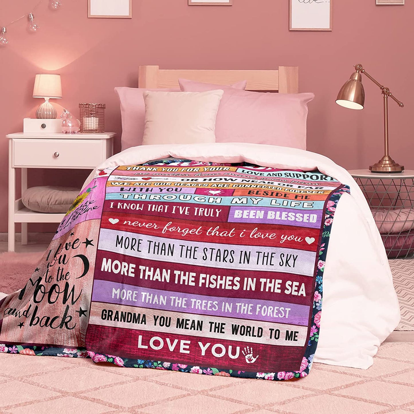 Gift For Grandma - To My Grandma Blanket - Gifts For Grandmother from Grandchildren, Granddaughter, Grandson, Grandkids, Mother's Day, Christmas, Birthday - Best Grandma Ever Blankets
