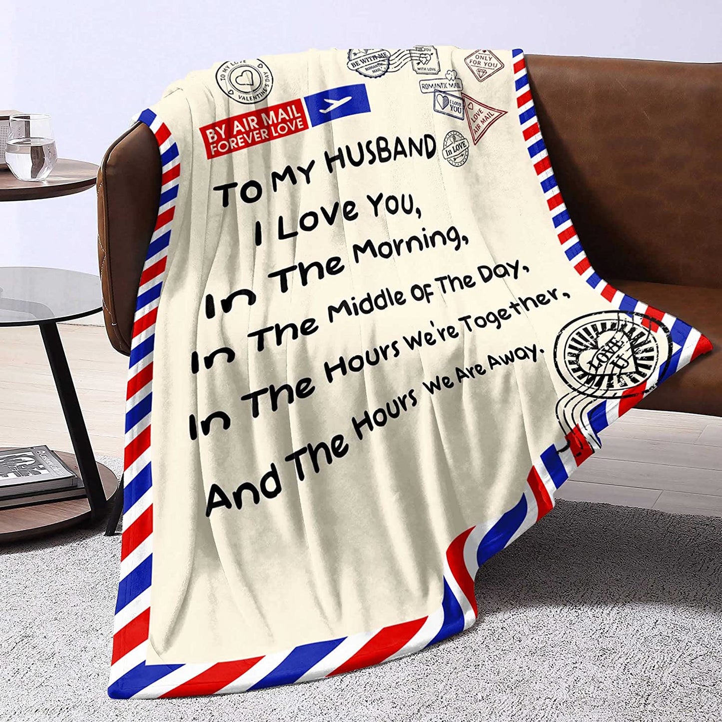 Valentine's Day Gift For Husband, Anniversary Romantic Gifts For Husband, To My Husband Blanket, Birthday Gifts For Men, Fathers Day Blanket, Husband Gifts From Wife Valentine's Day, Soft Blanket For Bed Sofa And Travel