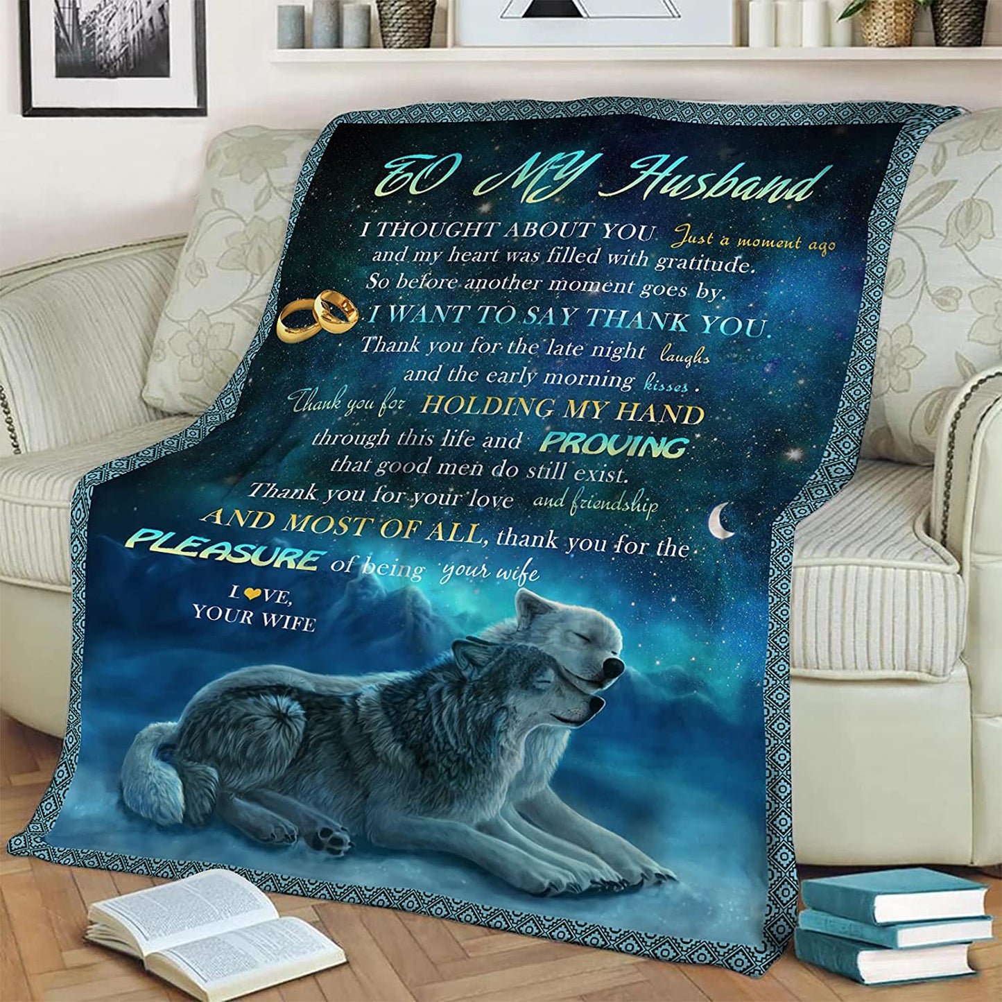 Valentine's Day Gift For Husband, Father's Day Gift For Husband, To My Husband Blankets From Wife, Blanket For Best Husband Birthdays, Anniversary Wedding Gifts Blankets, Holding My Hand Blanket
