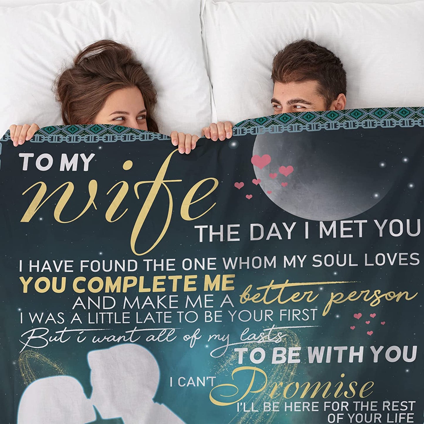 Personalized Gift For Wife Blankets - To My Wife, Couple Blanket - Custom Romantic Gift For Wife, Lover, Newlyweds, Birthday, Anniversary Wedding, Christmas, Valentine's Day Blanket