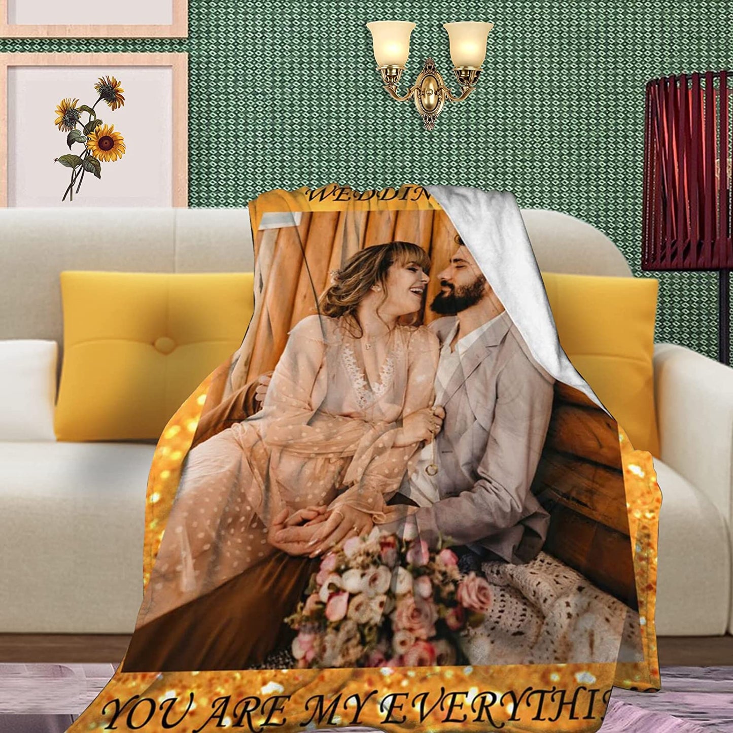 Personalized Couple Blanket - Custom Romantic Gift For Family, Couple, Lover, Husband, Wife, Anniversary Wedding, Christmas, Birthday, Valentine's Day Blanket