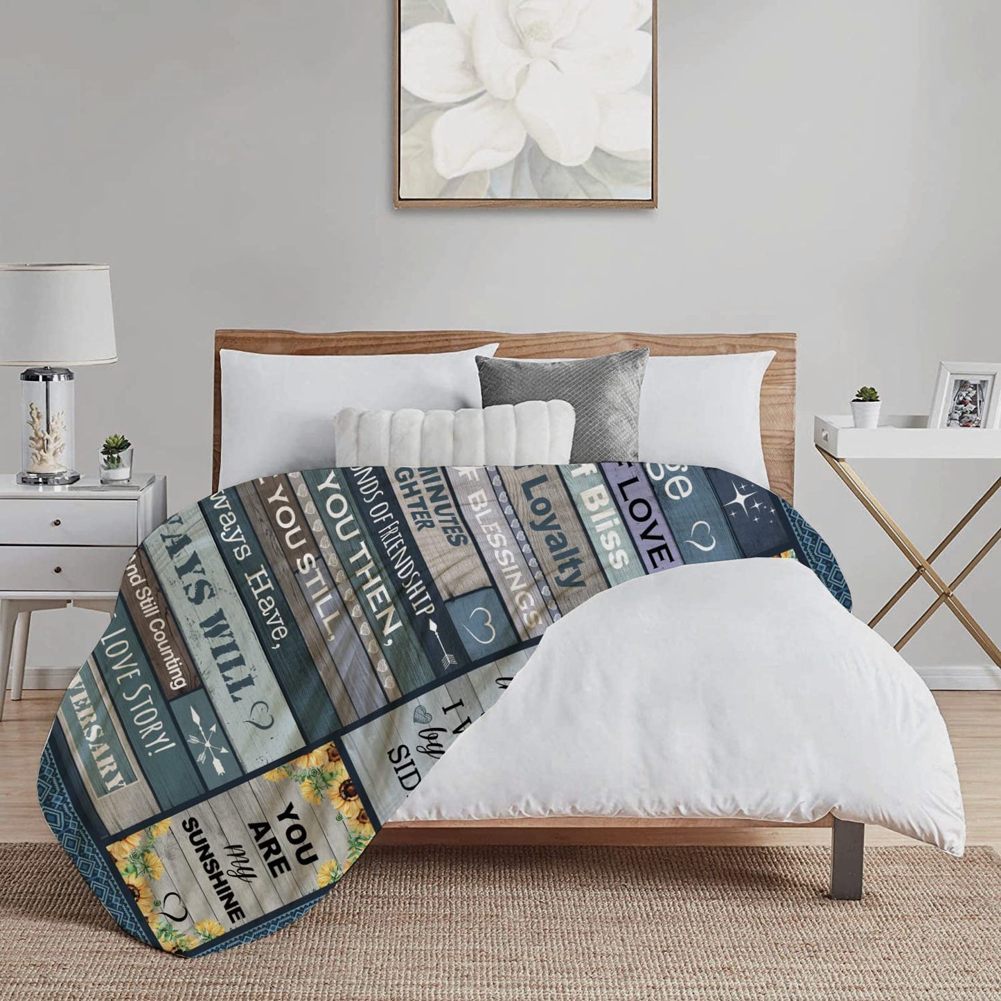 Wedding Anniversary Gift For Couple, 50Th Wedding Anniversary Blanket For Life Partner Gift For Birthday Valentine's Day 50 Years Of Love Celebration Gifts For Mom Dad Fiftieth Golden Anniversary Blankets For Husband Wife