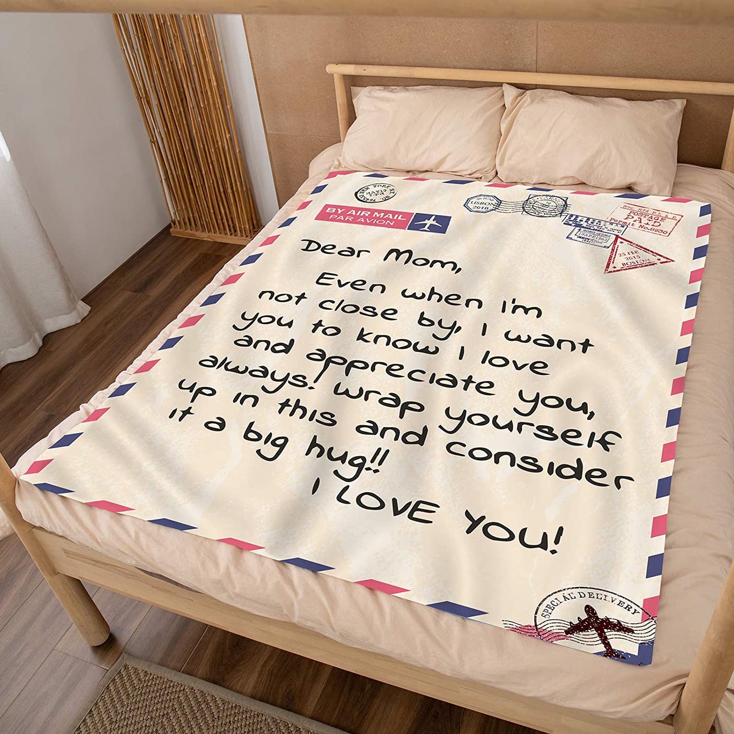 Personalized Couple Blanket - Letter Mail Blankets - Custom Romantic Gifts For Couple, Lover, Husband, Wife, Girlfriend, Boyfriend, Wedding Anniversary, Valentines Blankets