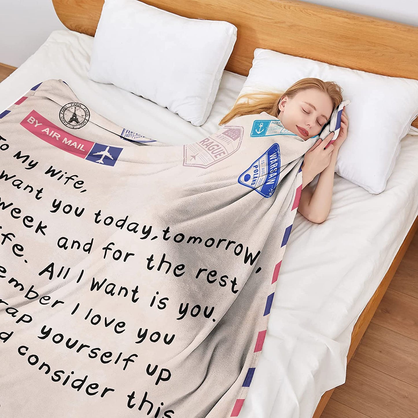 Valentine's Day Gift For Wife, Mother's Day Blanket Gifts For Wife From Husband, Anniversary Romantic Gift For Her, Birthday Gift For Wife