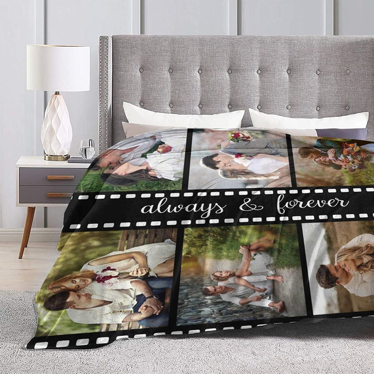 Personalized Couple Blanket - Custom Romantic Gift For Couple, Lover, Husband, Wife, Newlyweds, Birthday, Anniversary Wedding, Christmas, Valentine's Day Blanket