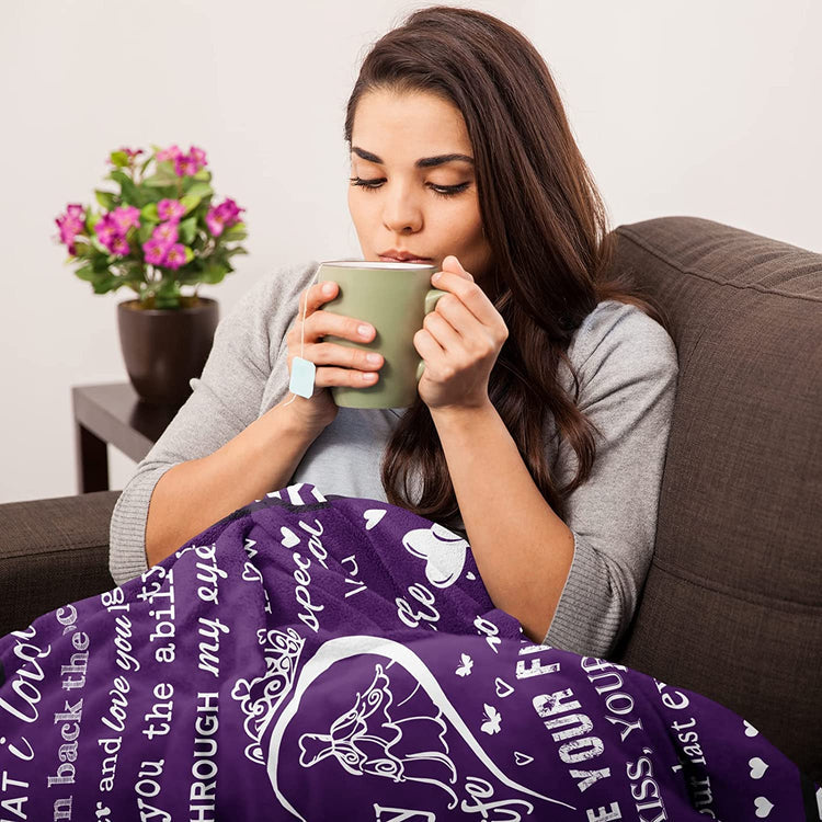 Wife Valentine's Day Gift - Best Gifts Romantic For Wife From Husband - Wife Anniversary Blanket Gift For Her - Gifts For Wife Birthday Valentines