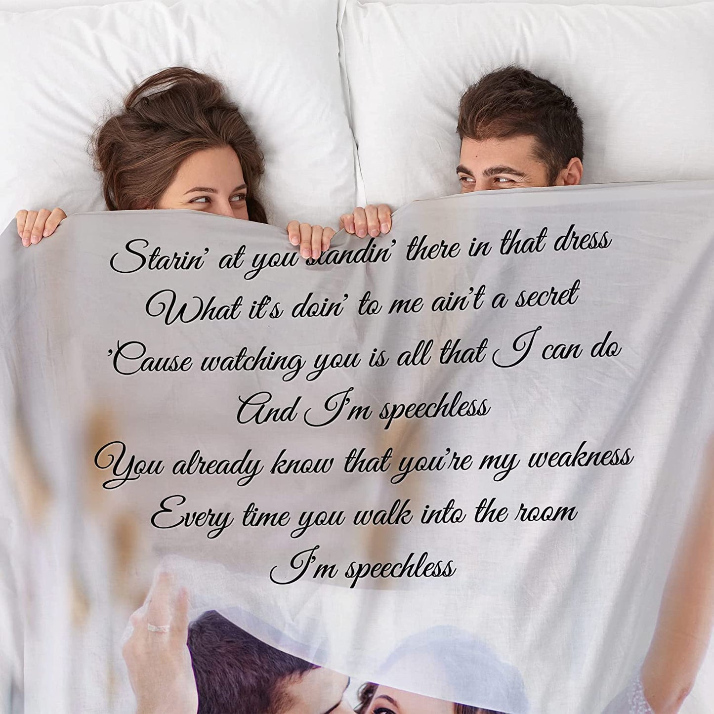 Personalized Couple Blanket - Custom Romantic Gift For Couple, Lover, Husband, Wife, Anniversary Wedding, Christmas, Birthday, Valentine's Day Blanket