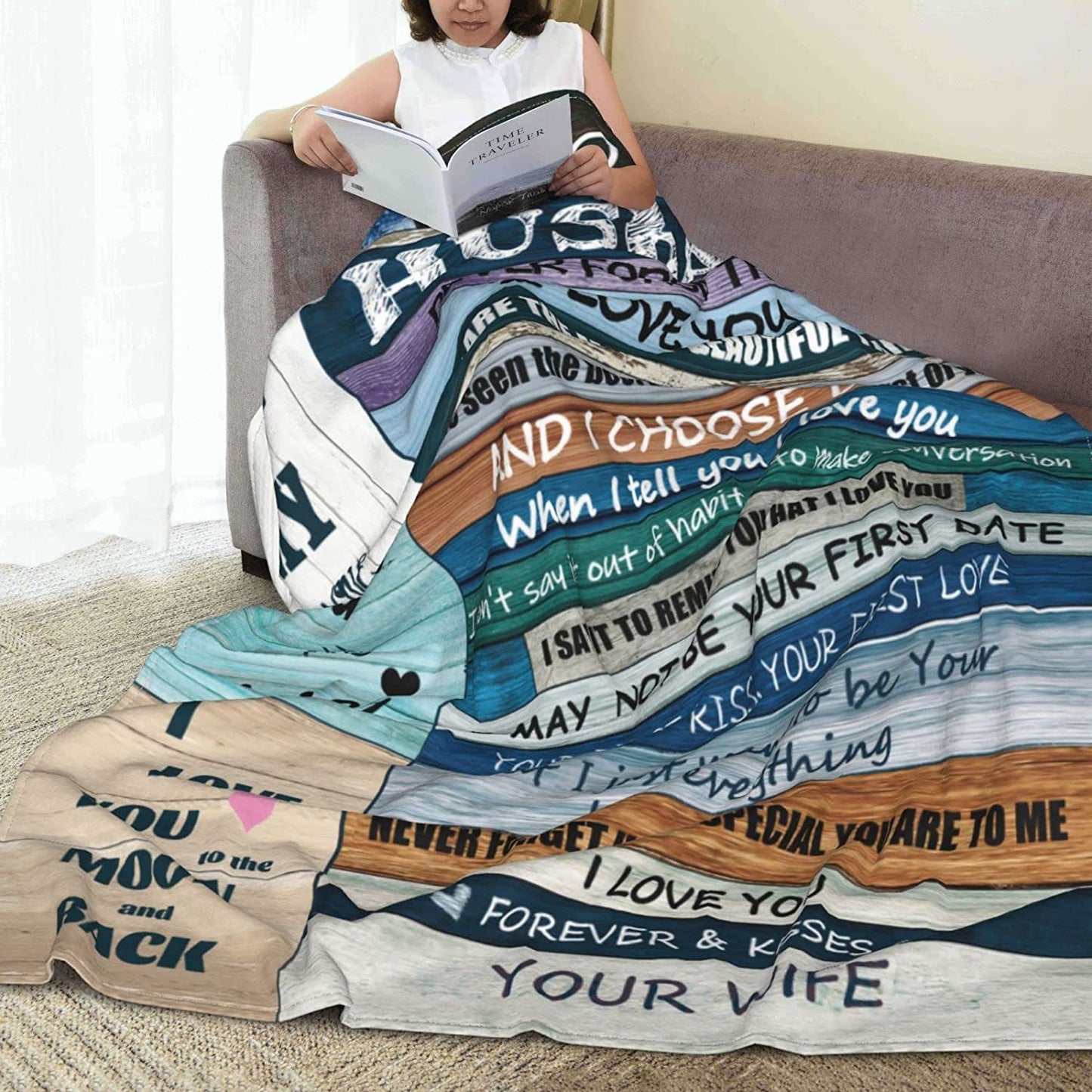 Gifts For Husband Blanket - I LoveYou, To My Husband Blanket - Gift From Wife Anniversary, Valentines, Fathers Day, Christmas, Birthday Blanket