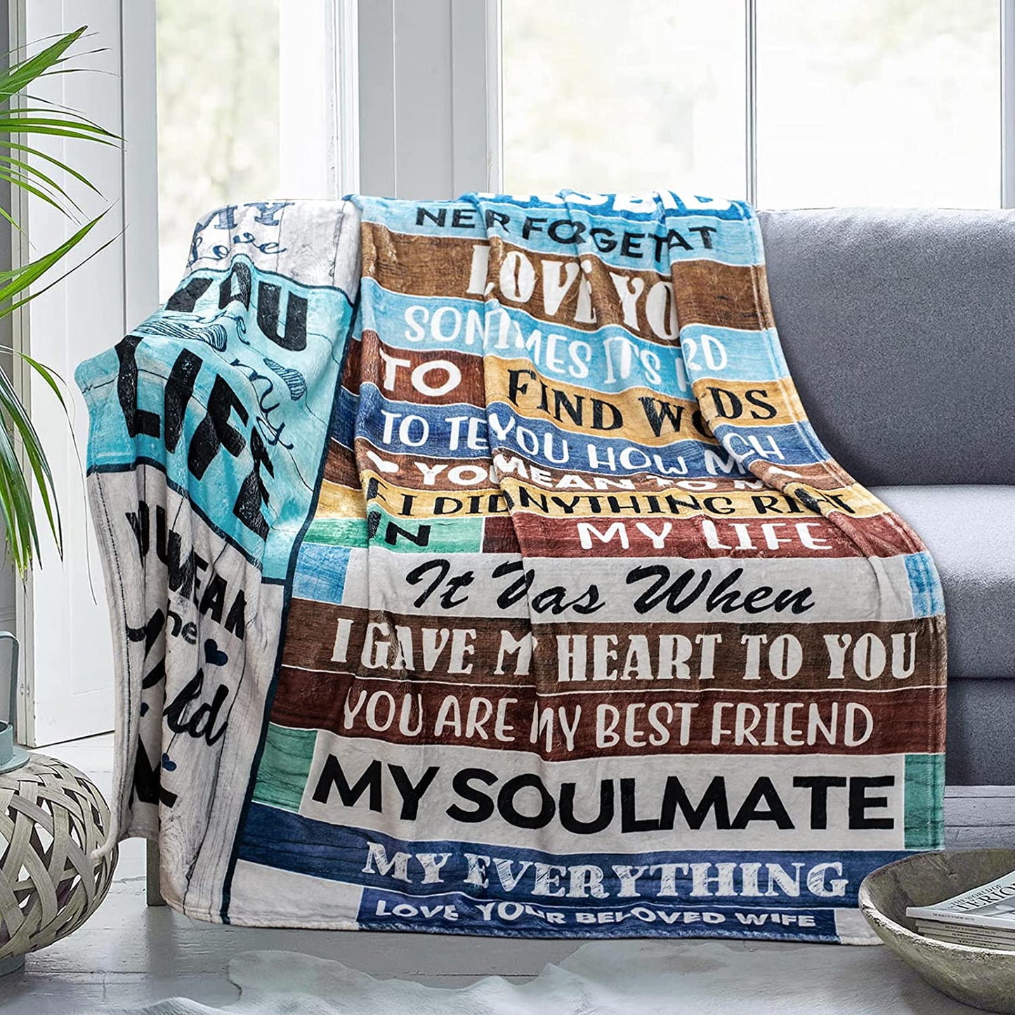 Father's Day Gift For Husband, Anniversary Wedding Gifts For Husband , Valentine Romantic Gifts From Wife , To My Husband Blanket Birthday Gift For Men, Soft Throws Blankets For Him, Fathers Day Best Gifts Ideas