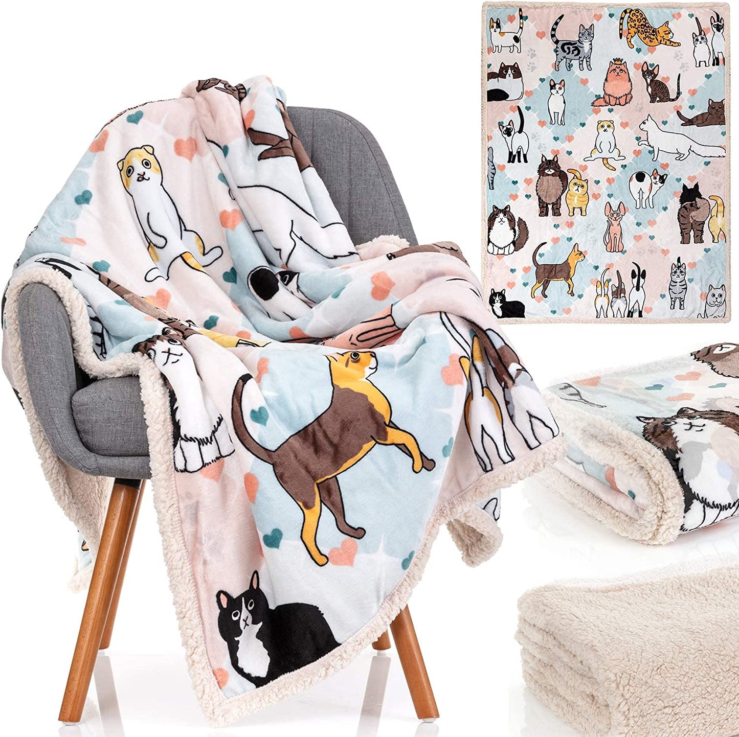 Gifts for Cat Lovers - 28 Cute Cat Companions Blanket, Gift for Cat Lovers, Valentine's Gift, Gift for Her Him, Soft Cat Lover Throw Blanket - The Most Beloved Cat