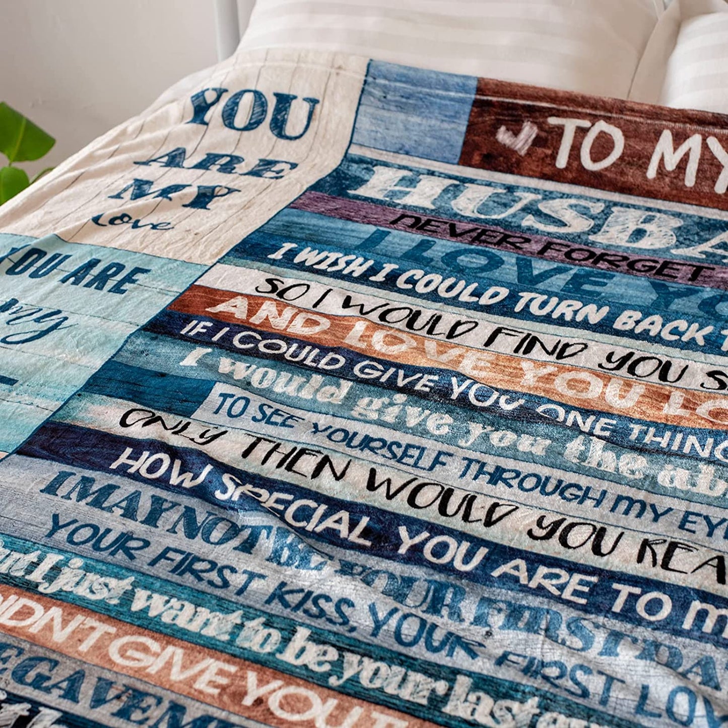 Gift For Husband - To My Husband Blanket - Gift From Wife For Christmas, Wedding, Anniversary, Birthday, Fathers, Valentines Halloween, Thanksgiving Day, Romantic Husband Gifts Ideas Ultra Soft Blankets