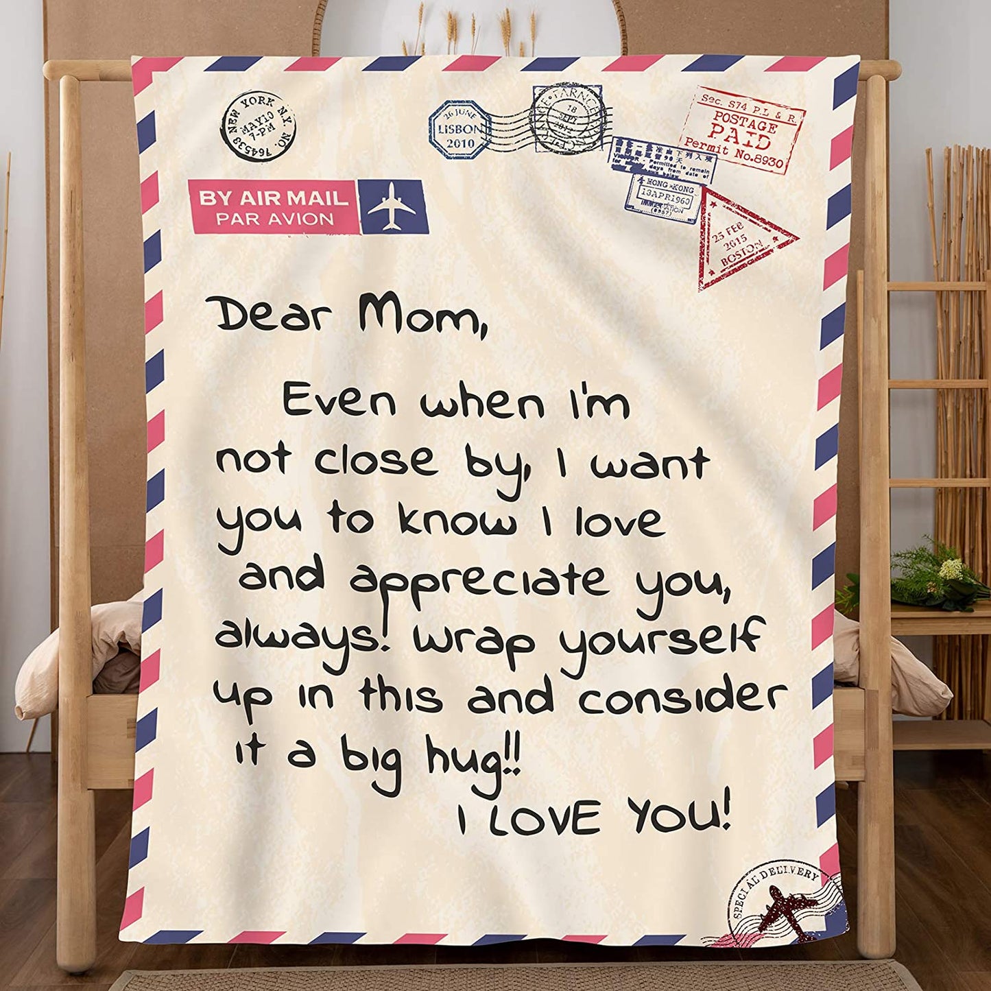 Personalized Couple Blanket - Letter Mail Blankets - Custom Romantic Gifts For Couple, Lover, Husband, Wife, Girlfriend, Boyfriend, Wedding Anniversary, Valentines Blankets