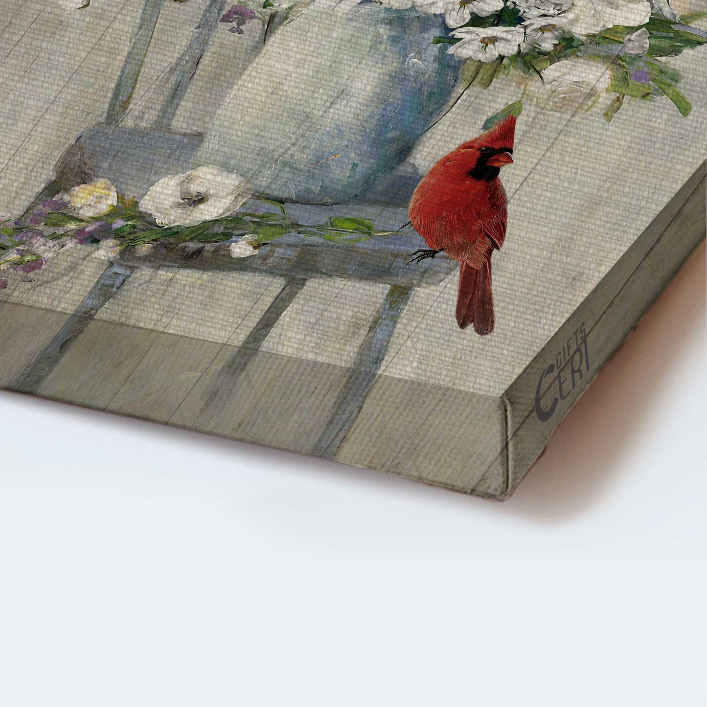 Heaven Portrait Canvas - Beautiful white flower, Red cardinal, Jasmine Portrait Canvas - Memorial Gift For Family Members - I am with you always