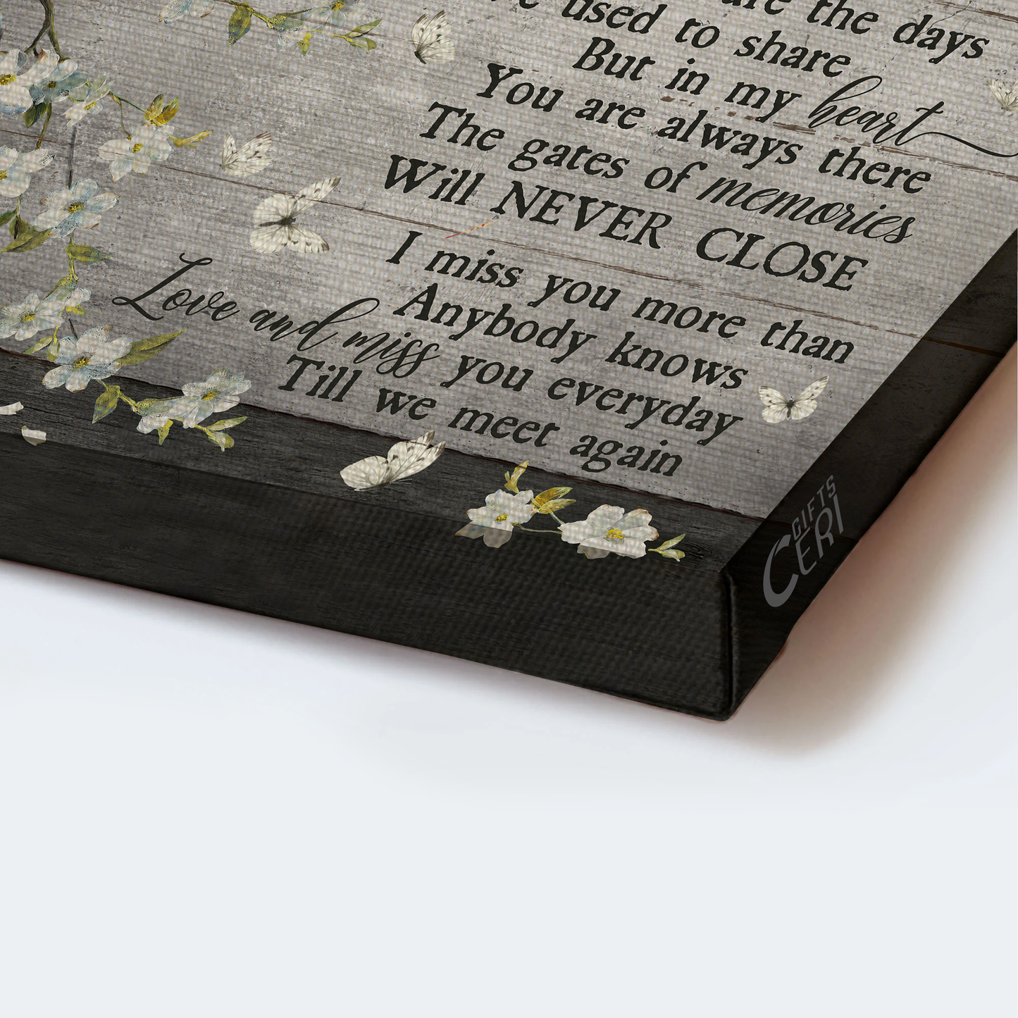 Heaven Landscape Canvas - Beautiful white flower vase, Subtle background Landscape Canvas - Memorial Gift For Family Members - They say time will heal