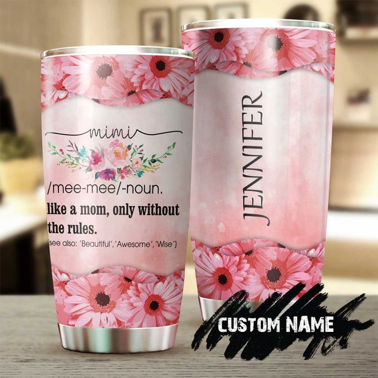 Personalized Mother's Day Gift Tumbler - Custom Gift For Mother's Day, Presents For Mom From Daughter Son - Mimi Like Normal Mom Without Rules Tumbler