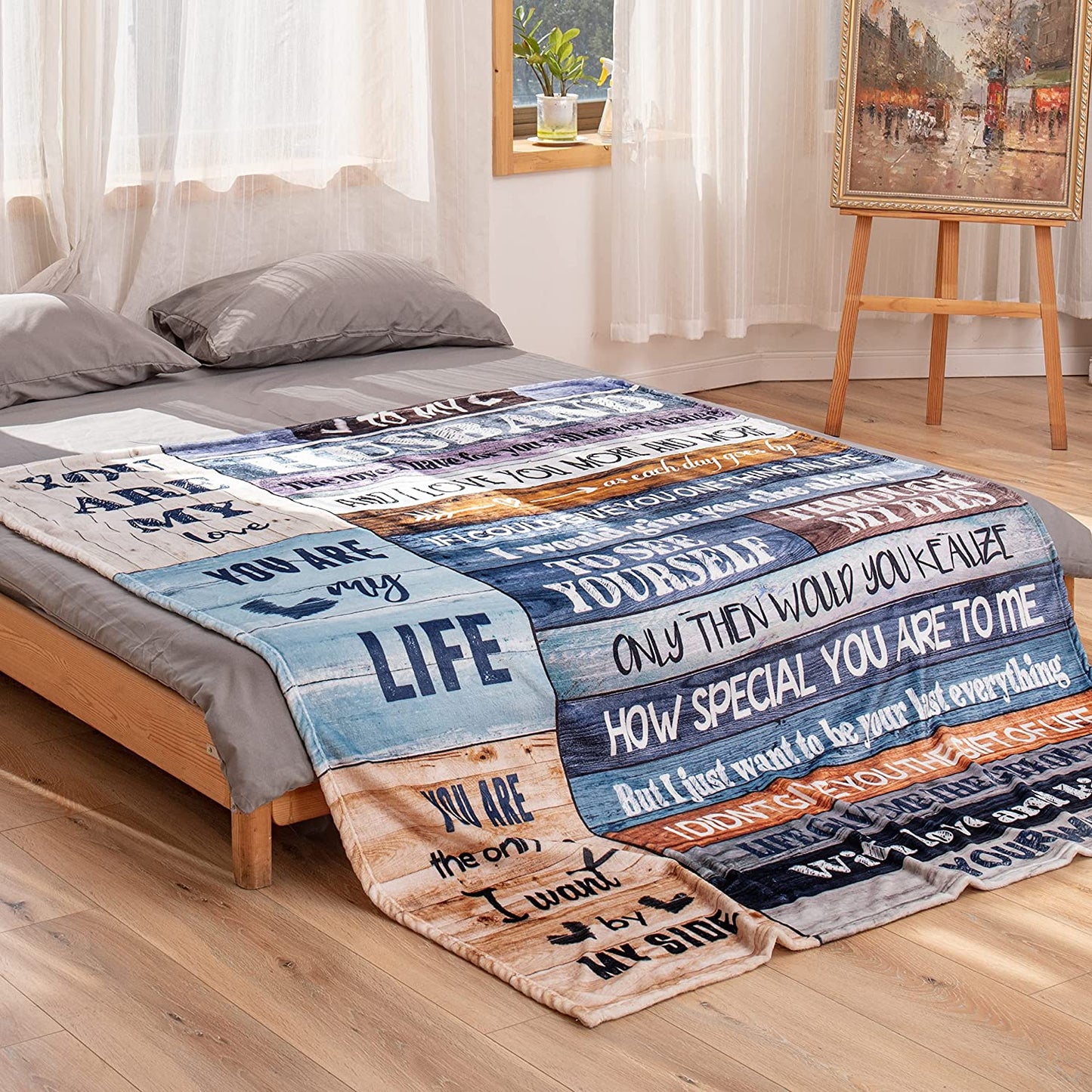 Gifts For Husband Blanket - You Are My Life, To My Husband Blanket - Gift From Wife Anniversary, Valentines, Fathers Day, Christmas Ultra Soft Throw Blanket Flannel