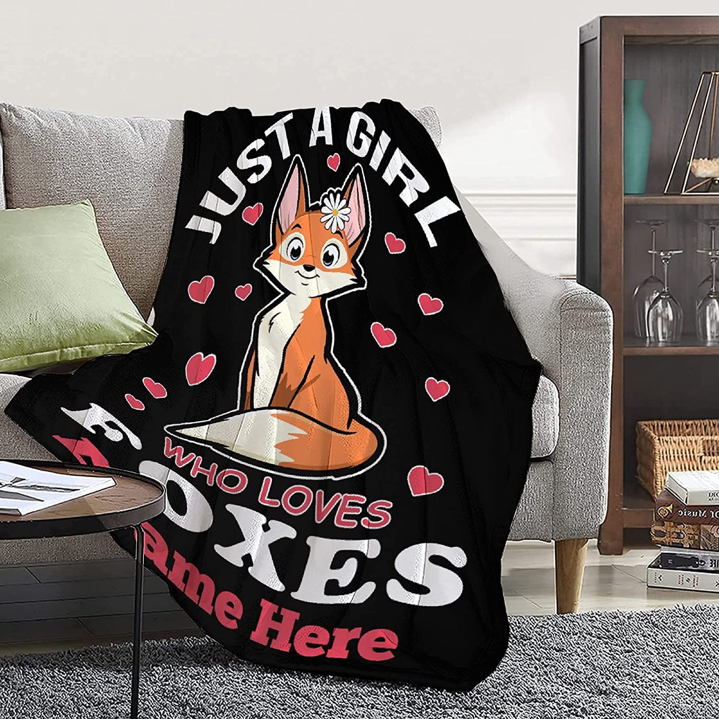 Personalized Fox Blanket - Custom Gift For Fox Lover, Animals Lover - Just A Girl Who Loves Foxes Blanket